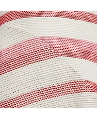 Pre-Owned Stella Mccartney Women's White/pink Open Striped Knit Fringe Detail Dress