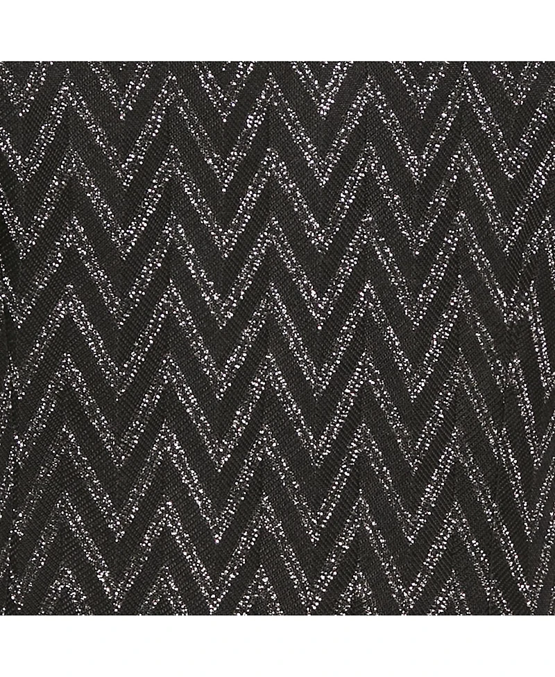 Pre-Owned Missoni Women's Black Zig Zag Lurex Knit Short Dress