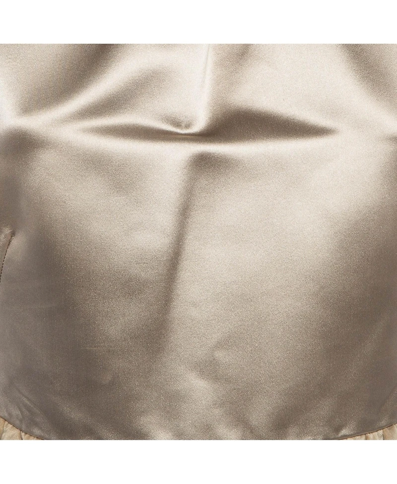 Pre-Owned Dolce & Gabbana Women's Pre-Owned D&g Gold Satin And Velvet Sleeveless Mini Dress