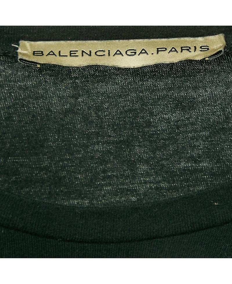 Pre-Owned Balenciaga Women's Black Printed Jersey Crewneck T-Shirt