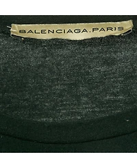 Pre-Owned Balenciaga Women's Black Printed Jersey Crewneck T-Shirt