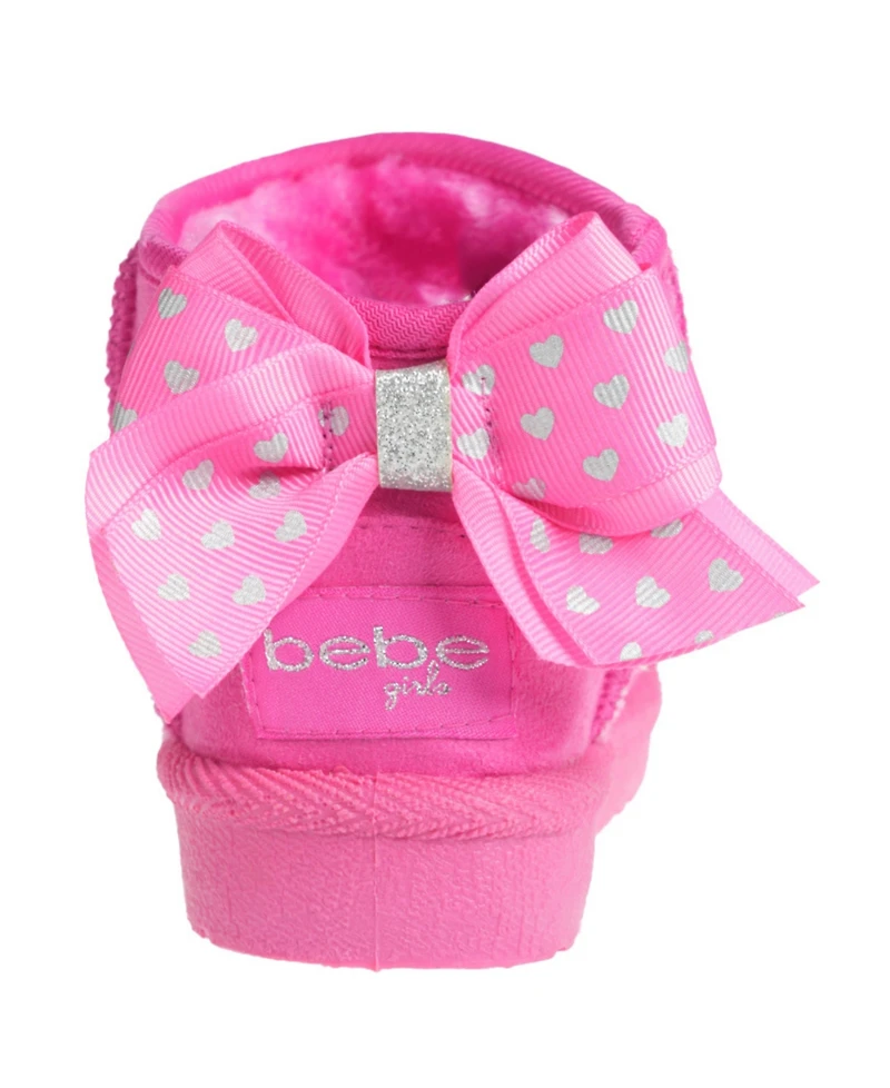 Bebe Girls' Toddler 5T-10T Bow Detail Winter Boots