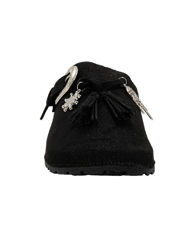 Bebe Girls' 1-13 Western Buckle Details Slip-On Mules