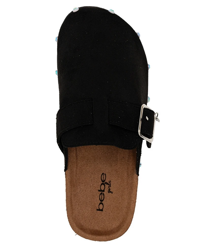 Bebe Girls' 1-13 Buckled Details Slip-On Shimmer Clogs