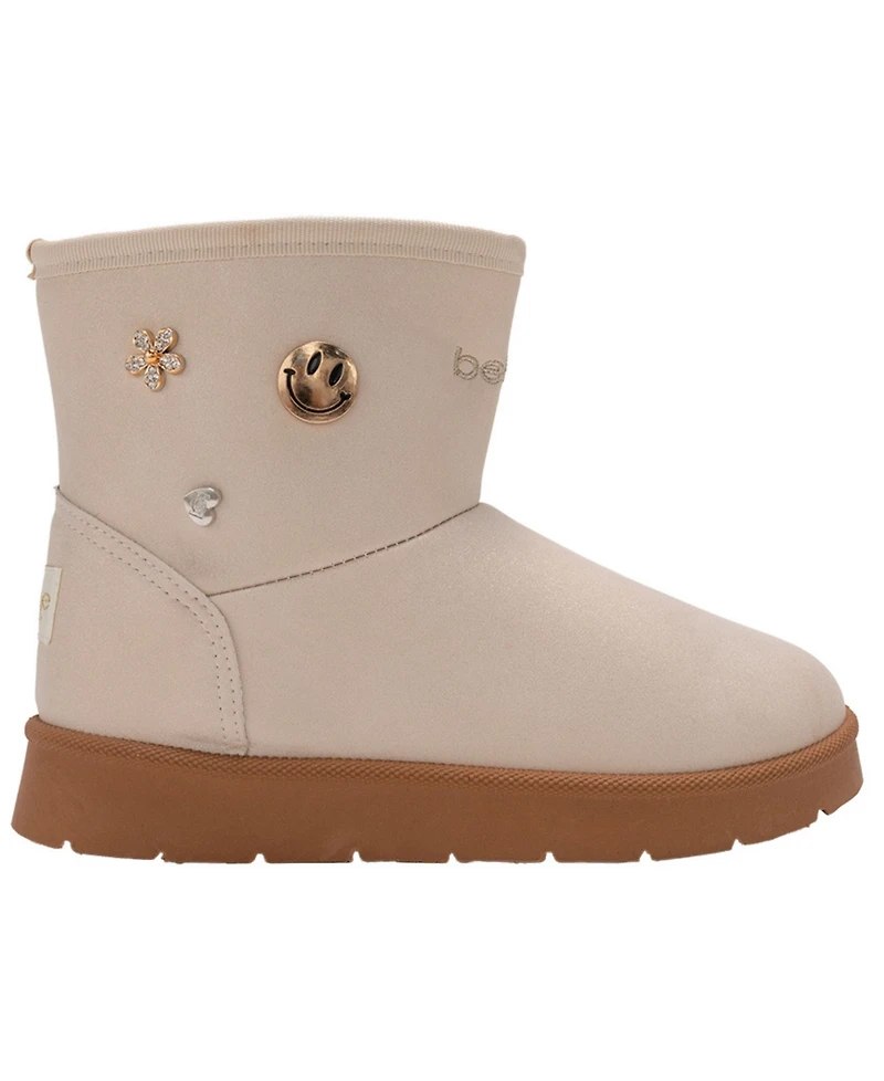 Bebe Girls' 1-13 Embroidered Logo Fun Charm Winter Boots