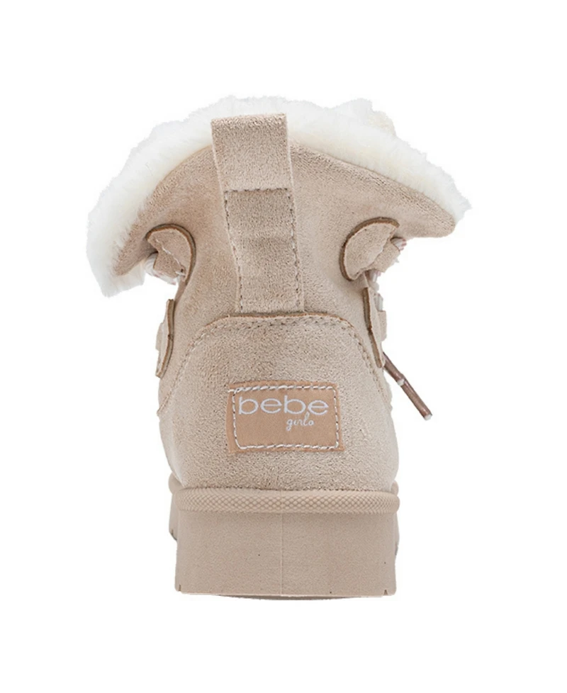 Bebe Girls' 1-13 Lace-Up Logo Charm Winter Boots