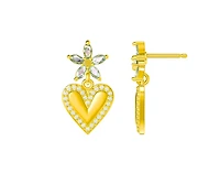 Hollywood Sensation Bloom Heart Drop Earrings