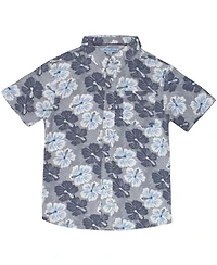 Tommy Bahama Boys Button Down Short Sleeve Hawaiian Elastic Woven Shirt and Set