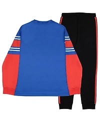 Super Mario Big Boys Luigi and Bowser 2 Piece Long Sleeve T-Shirt and Jogger Pants Set