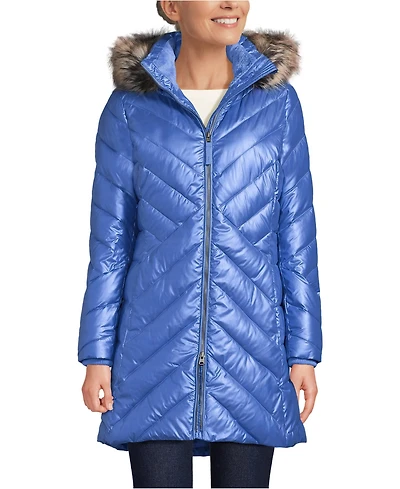 Lands' End Women's FeatherFree Cozy Fleece Lined Winter Coat