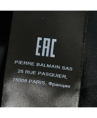 Pre-Owned Balmain Women's Black Patterned Velvet Crop Top