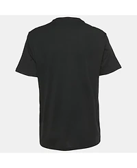 Pre-Owned Burberry Women's Black Logo Embroidered Jersey T-Shirt