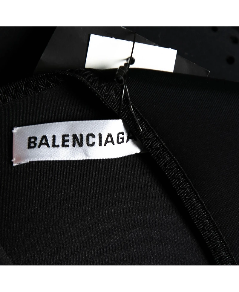 Pre-Owned Balenciaga Women's Black Perforated Neoprene Piaf Top
