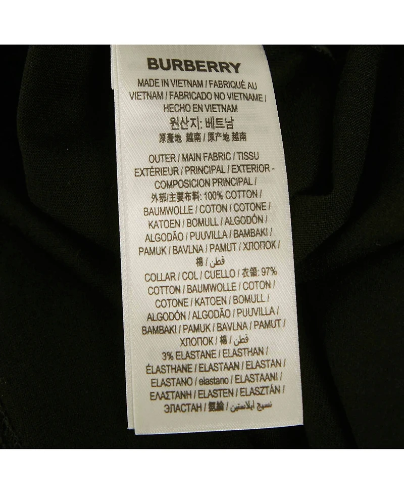 Pre-Owned Burberry Women's Black Logo Embroidered Jersey T-Shirt