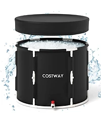 Costway Foldable Ice Bath Tub with Plunge Pool for Recovery Cold Water Therapy Training