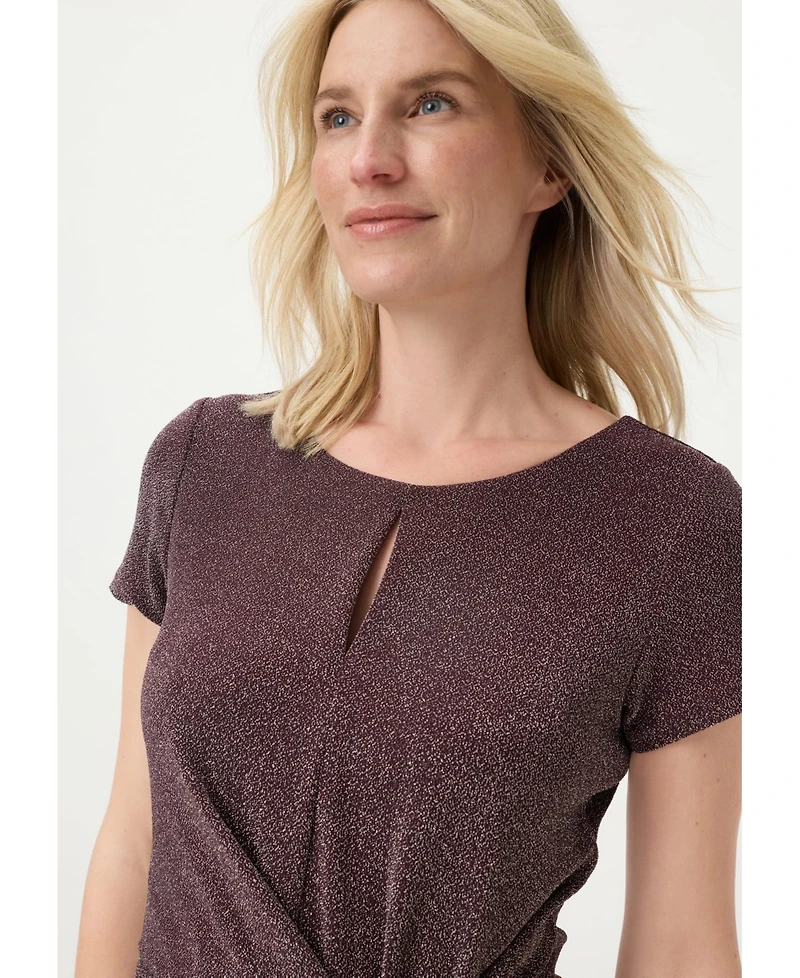 Olsen Women's Sparkle Faux Wrap Dress