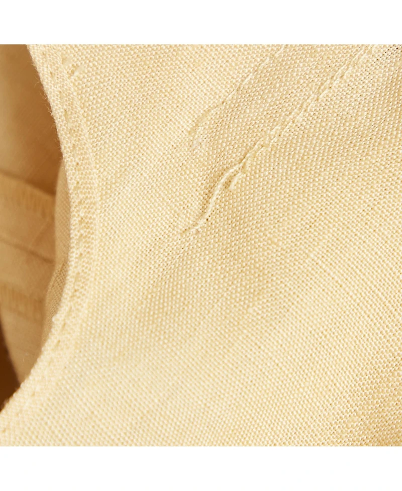 Pre-Owned Jacquemus Women's Yellow Linen Drape Style La Jupe Pencil