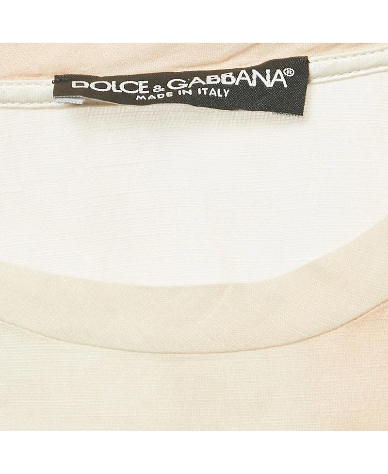 Pre-Owned Dolce & Gabbana Women's Bull Rider Print Cotton Blend Top