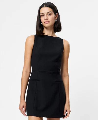 French Connection Women's Boat Neck Sleeveless Mini Dress
