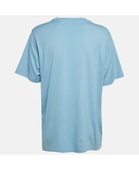 Pre-Owned Burberry Women's Logo Embroidery Cotton Crew Neck T-Shirt