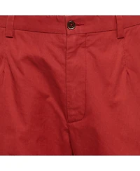 Pre-Owned Dolce & Gabbana Men's Pre-Owned Dolce & Gabbanna Red Cotton Straight Leg Pants