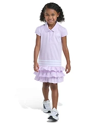 adidas Girls' 2T-6X Ribbed Polo Collar Dress