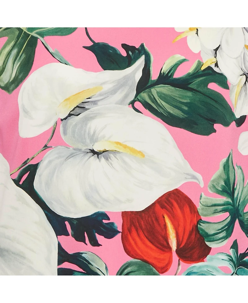 Pre-Owned Dolce & Gabbana Women's Tropical Print Silk Top