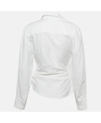 Pre-Owned Jacquemus Women's Viscose Tie-Up Detail Le Raphia Blouse