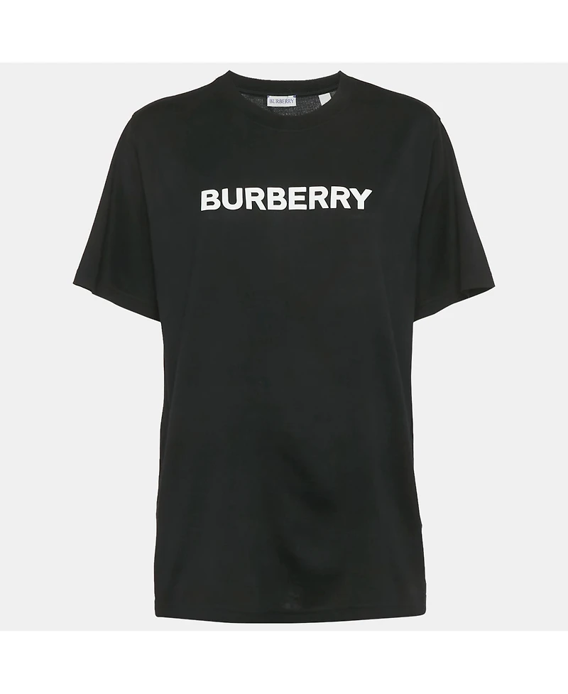Pre-Owned Burberry Women's Logo Print Cotton Crewneck T-Shirt
