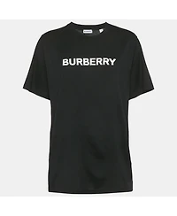 Pre-Owned Burberry Women's Logo Print Cotton Crewneck T-Shirt