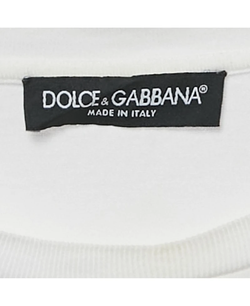 Pre-Owned Dolce & Gabbana Women's White Applique Cotton T-Shirt