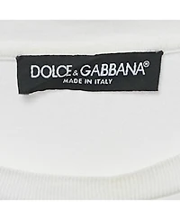 Pre-Owned Dolce & Gabbana Women's White Applique Cotton T-Shirt