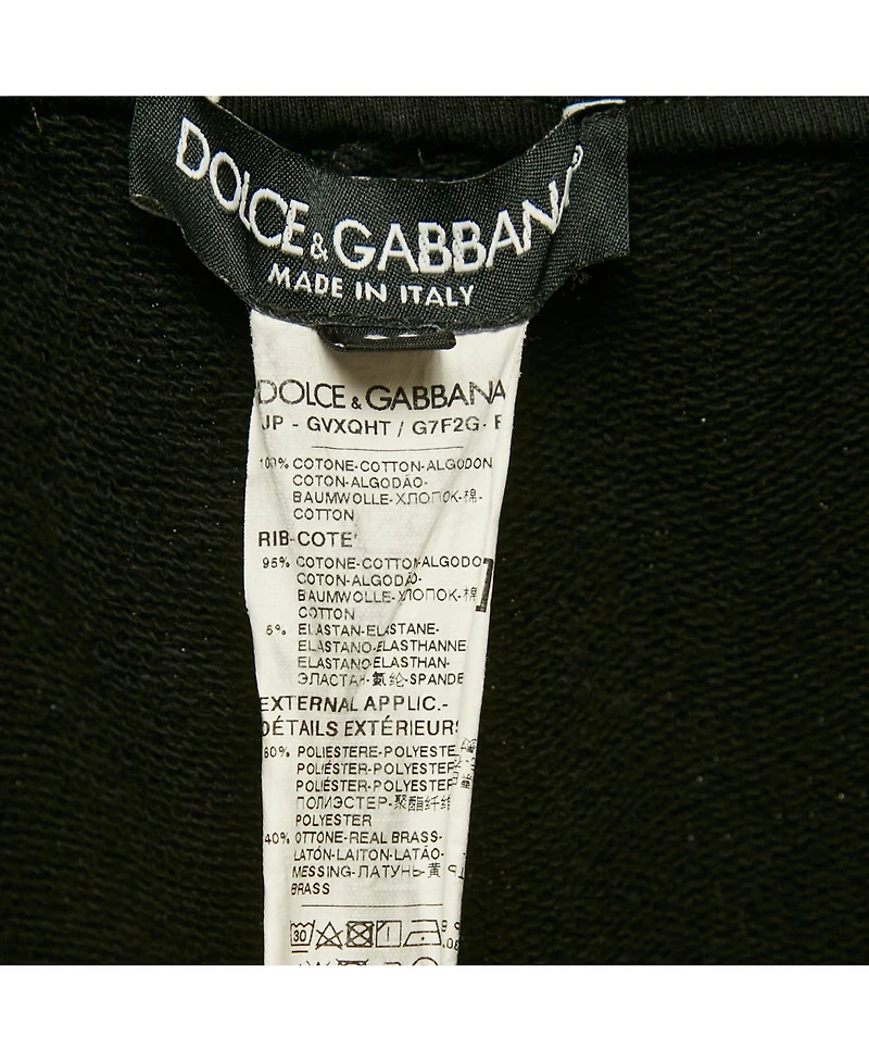 Pre-Owned Dolce & Gabbana Men's Black Cotton Knit Jogger Pants