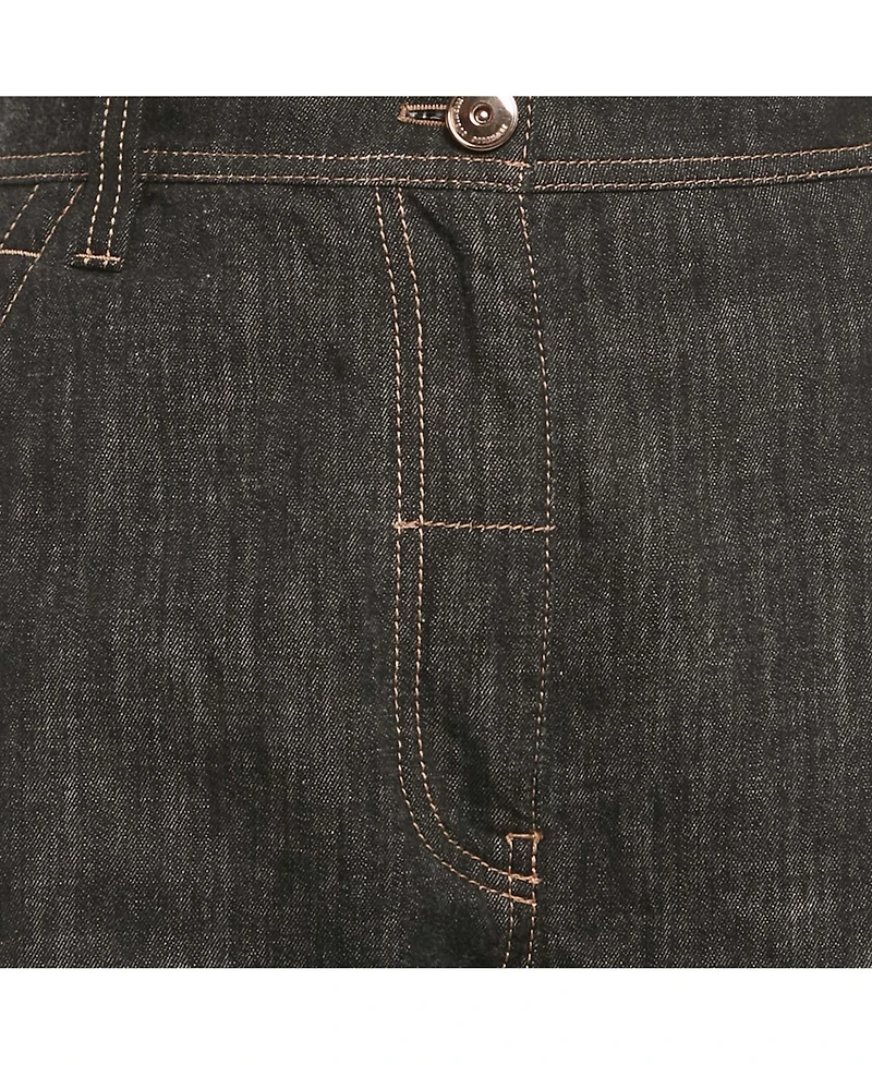 Pre-Owned Brunello Cucinelli Women's Black Denim Straight Leg Jeans