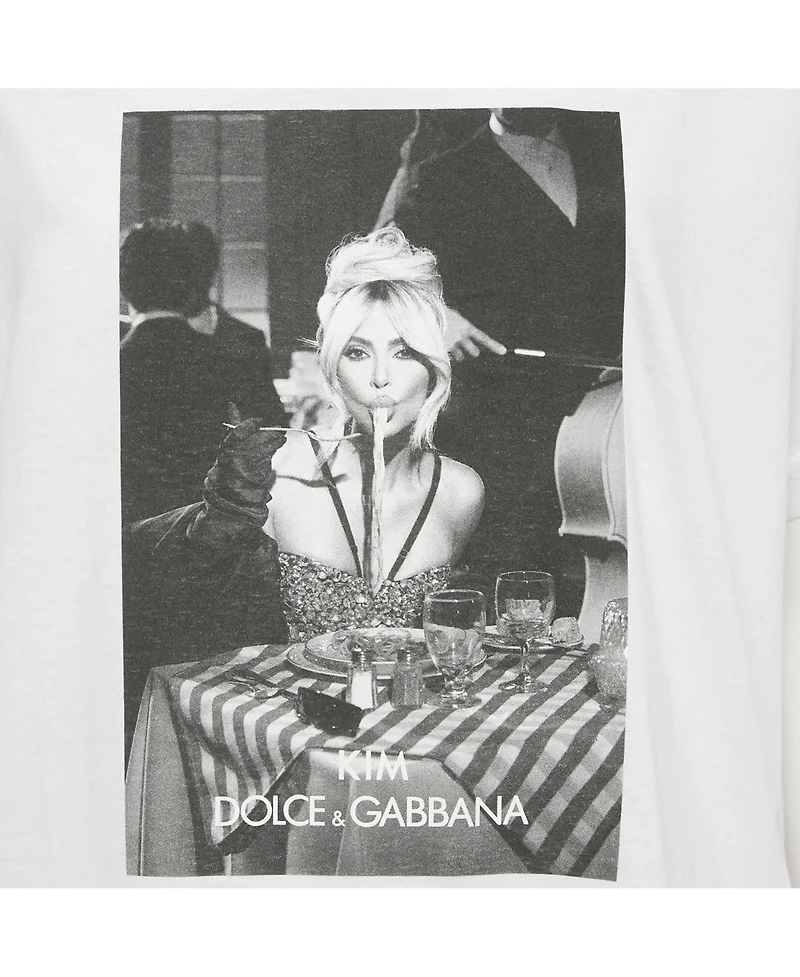 Pre-Owned Dolce & Gabbana Women's X Kim Printed Jersey T-Shirt