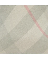 Pre-Owned Burberry Women's Brit Beige Checked Silk Blend Knit V-Neck T-Shirt