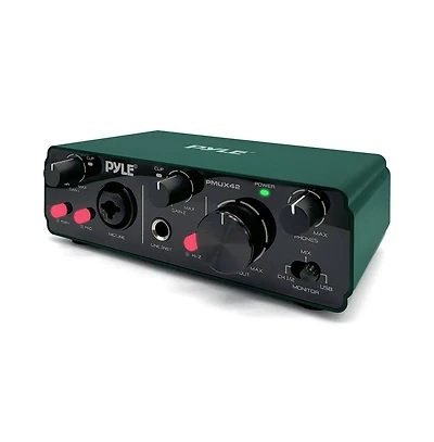 Pyle 2IN 2OUT Usb/Asio Audio Interface for Recording & Podcasting (PMUX42.5)