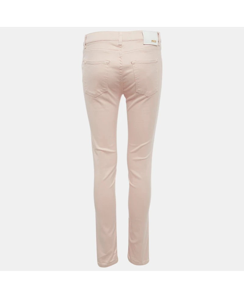 Pre-Owned Emilio Pucci Women's Pink Cotton Low Jeans