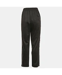 Pre-Owned Balenciaga Women's Black Synthetic Logo Stripe Detail Track Pants