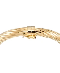 Macy's Rope Textured Bangle in 18k Yellow Gold Over Sterling Silver