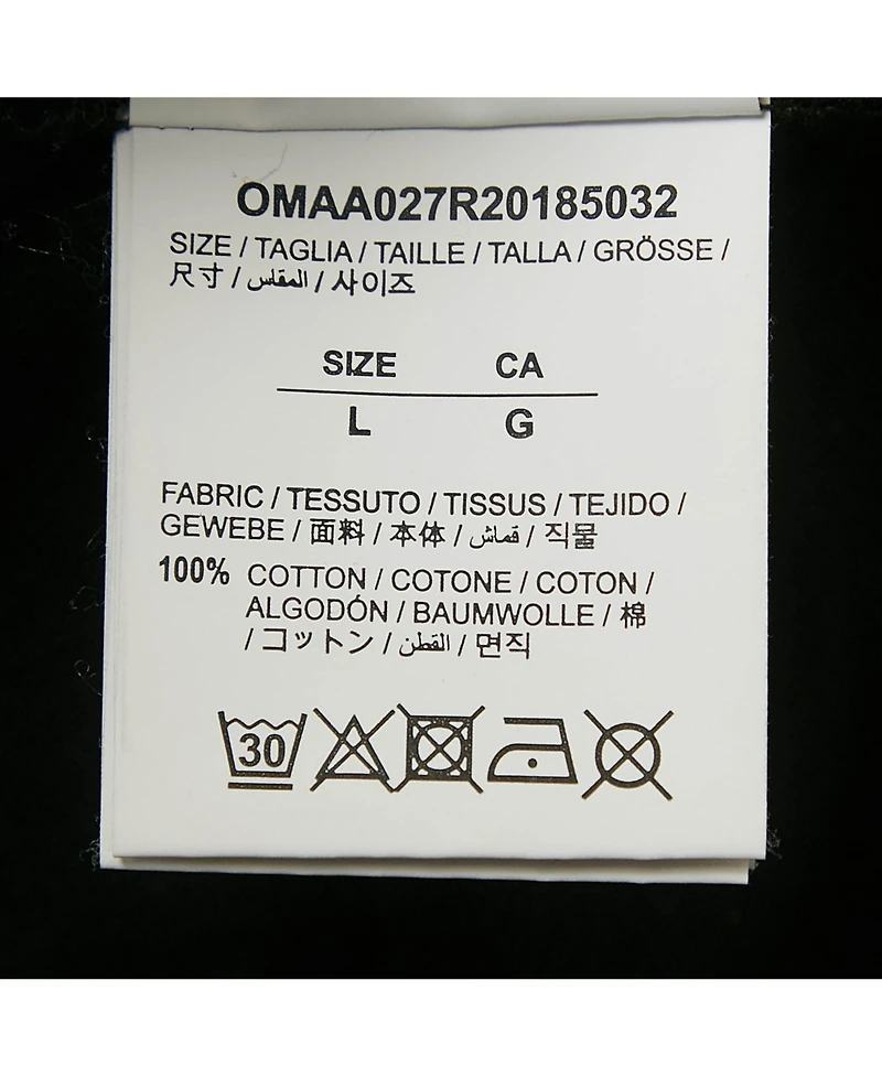 Pre-Owned Off-White Men's Pre-Owned Cotton Logo Applique Detail Crew Neck T-Shirt