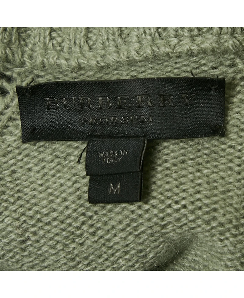 Pre-Owned Burberry Women's Prorsum Green Cashmere Knit Sweater