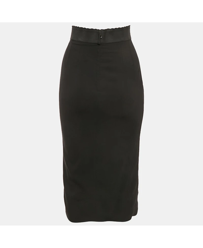 Pre-Owned Dolce & Gabbana Women's Black Crepe Pencil Skirt