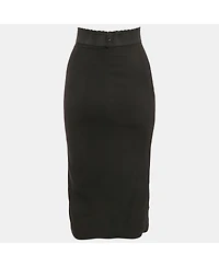 Pre-Owned Dolce & Gabbana Women's Black Crepe Pencil Skirt