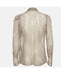 Pre-Owned Givenchy Women's Floral Lace Sheer Shirt