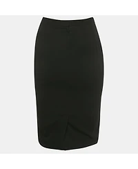 Pre-Owned Dolce & Gabbana Women's Black Crepe Pencil Skirt