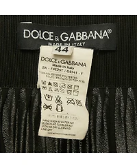Pre-Owned Dolce & Gabbana Women's Black Crepe Pleated Mini Skirt