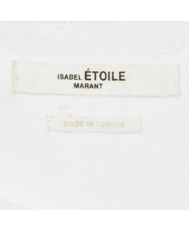 Pre-Owned Isabel Marant Women's Etoile Foil Logo Print Linen Jersey Top
