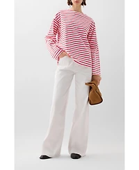 Scalpers Women's Stripes Label Ls Tee