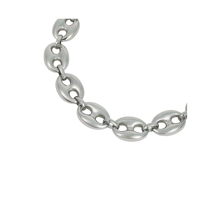 Women's The Chunky Coffee-Bean Chain Necklace - Chrome Silver